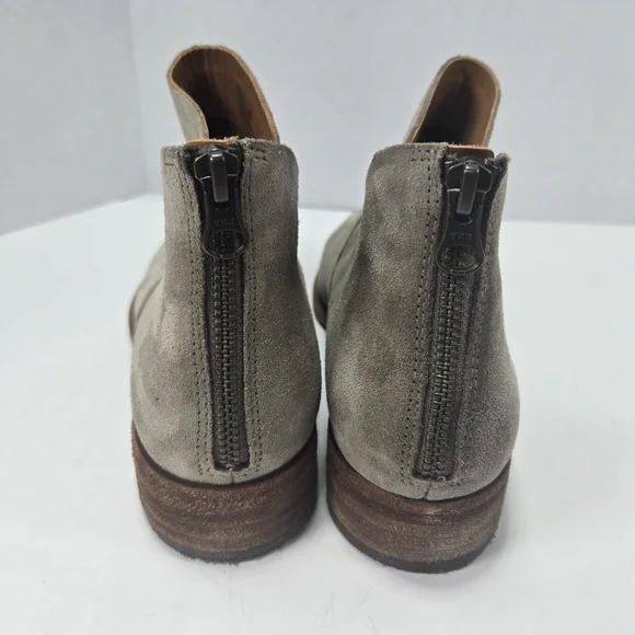 Kork-Ease Ryder Taupe Suede Leather Ankle Bootie Boots w/zippered Heels Size 10M - Picture 3 of 11